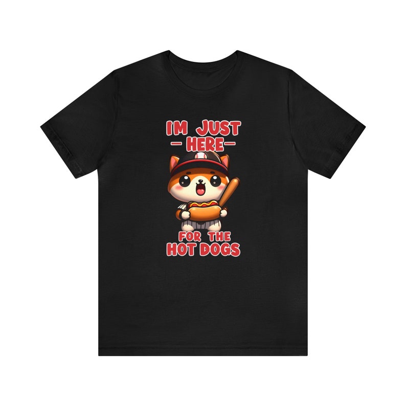 Just Here for the Hot Dogs Kawaii Corgi Baseball Mom Tee: Cute Baseball Shirt for Women, Perfect Baseball Outfit Gift image 2