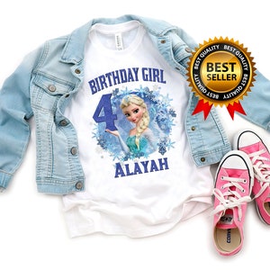 Frozen Birthday Shirt, Add Any Name and Age, Custom Birthday Shirt,Frozen Party, Frozen 2 Birthday Shirt,Elsa Birthday Shirt