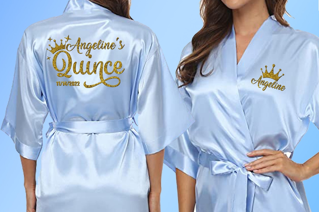 Quinceañera Robe, Mis Quince Satin Robes,personalization,birthday Gift