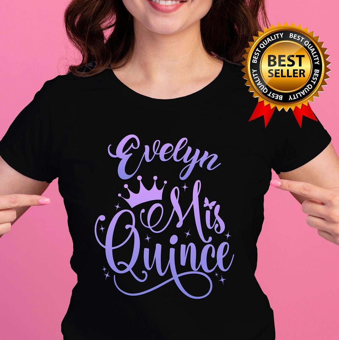 Mis Quince Shirt, Quinceañera Etsy Lila, Shirts, Shirts, Birthday Shirts,personalized Shirt,2022 Quinceañera Shirts, Squad Custom 