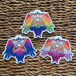 Biblically Accurate Angel Pride Flag Stickers