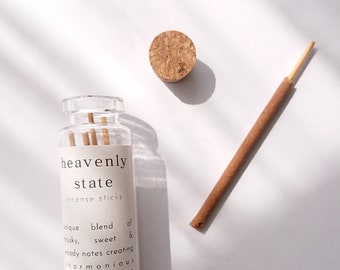 Sample Handmade Mini Incense Sticks Natural Essential Glass Vial Gift