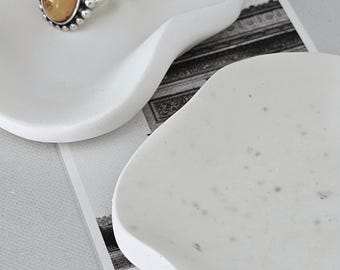 Handmade Organic Ring Dish: Mineral Catchall Bowl