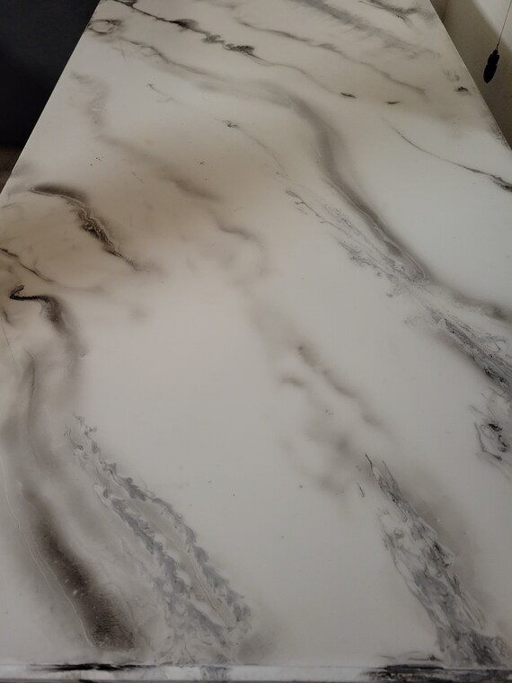 Faux Carrera Marble Resin Coffee Table tabletop Only - Etsy UK