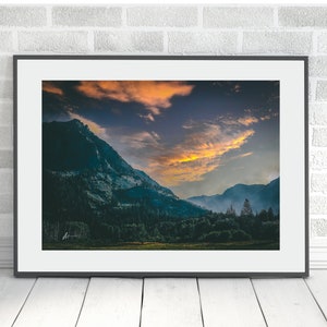Sierra Mountains Landscape Photography,  Eastern Sierra Sunrise Art Print, Landscape California, Sierra Nevada, Wall Home Decor Les Sierras