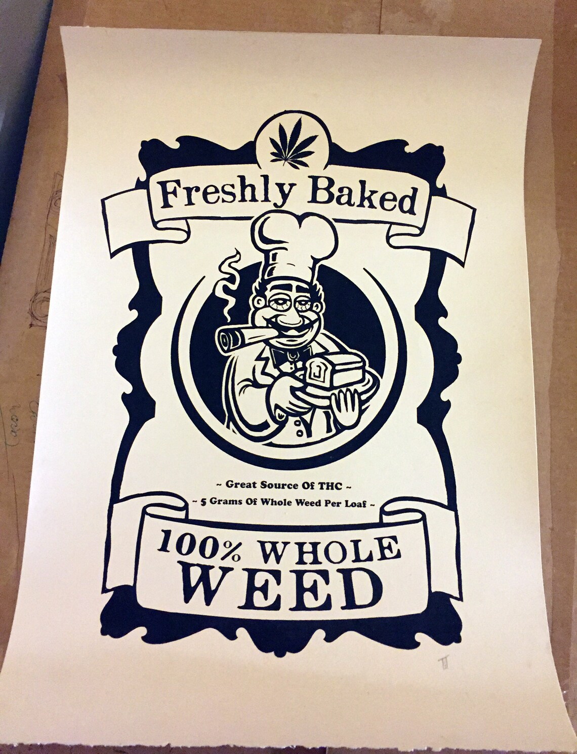 Freshly baked Marijuana edibles silk screen poster 13x17 Etsy