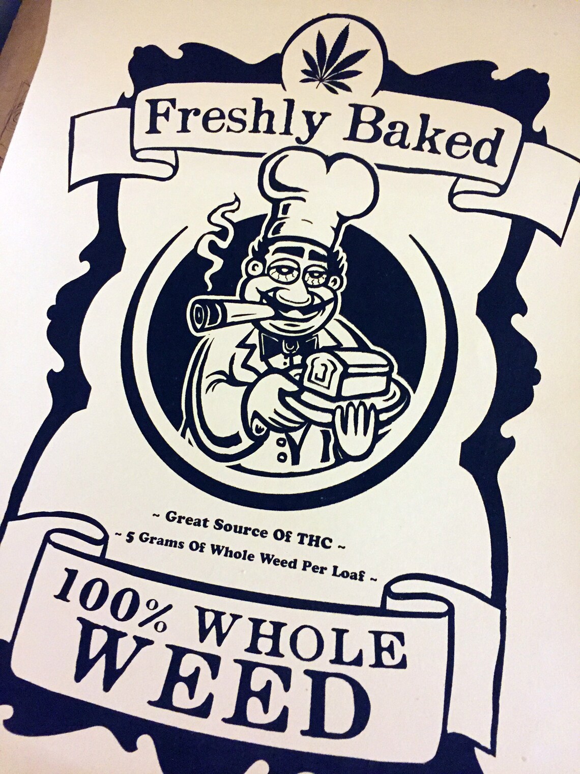 Freshly baked Marijuana edibles silk screen poster 13x17 Etsy