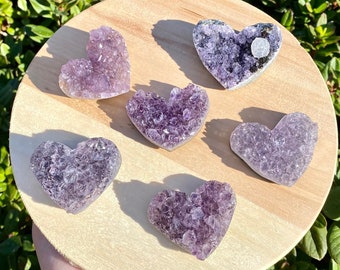 Amethyst Druzy Heart/ Amethyst Geode Heart