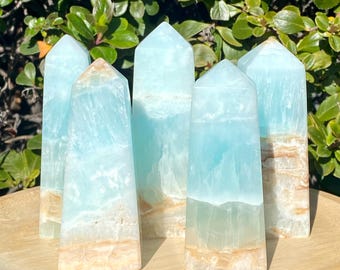 Caribbean Calcite Tower/ High Quality Blue Caribbean Calcite
