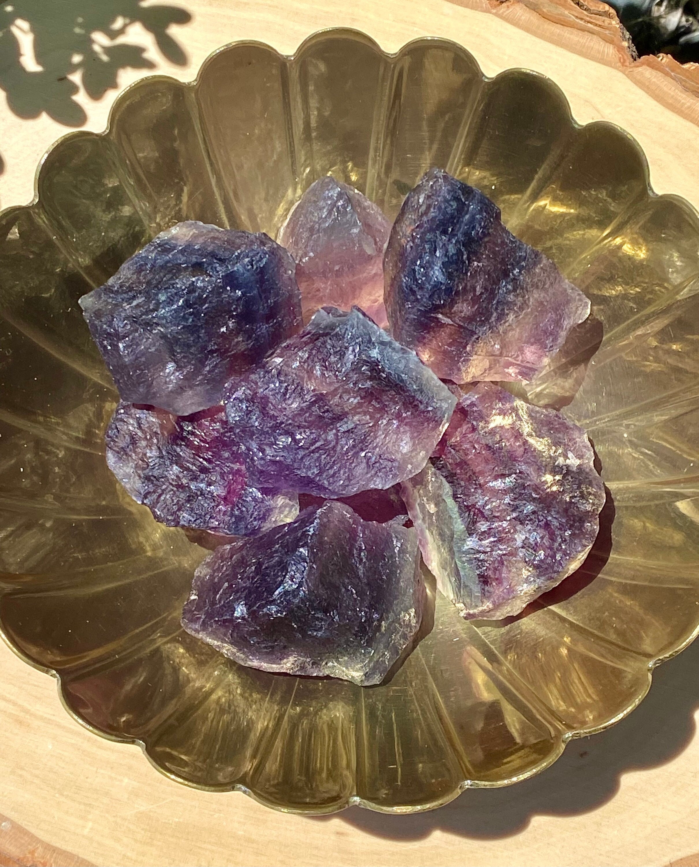 Fluorita arcoiris en bruto