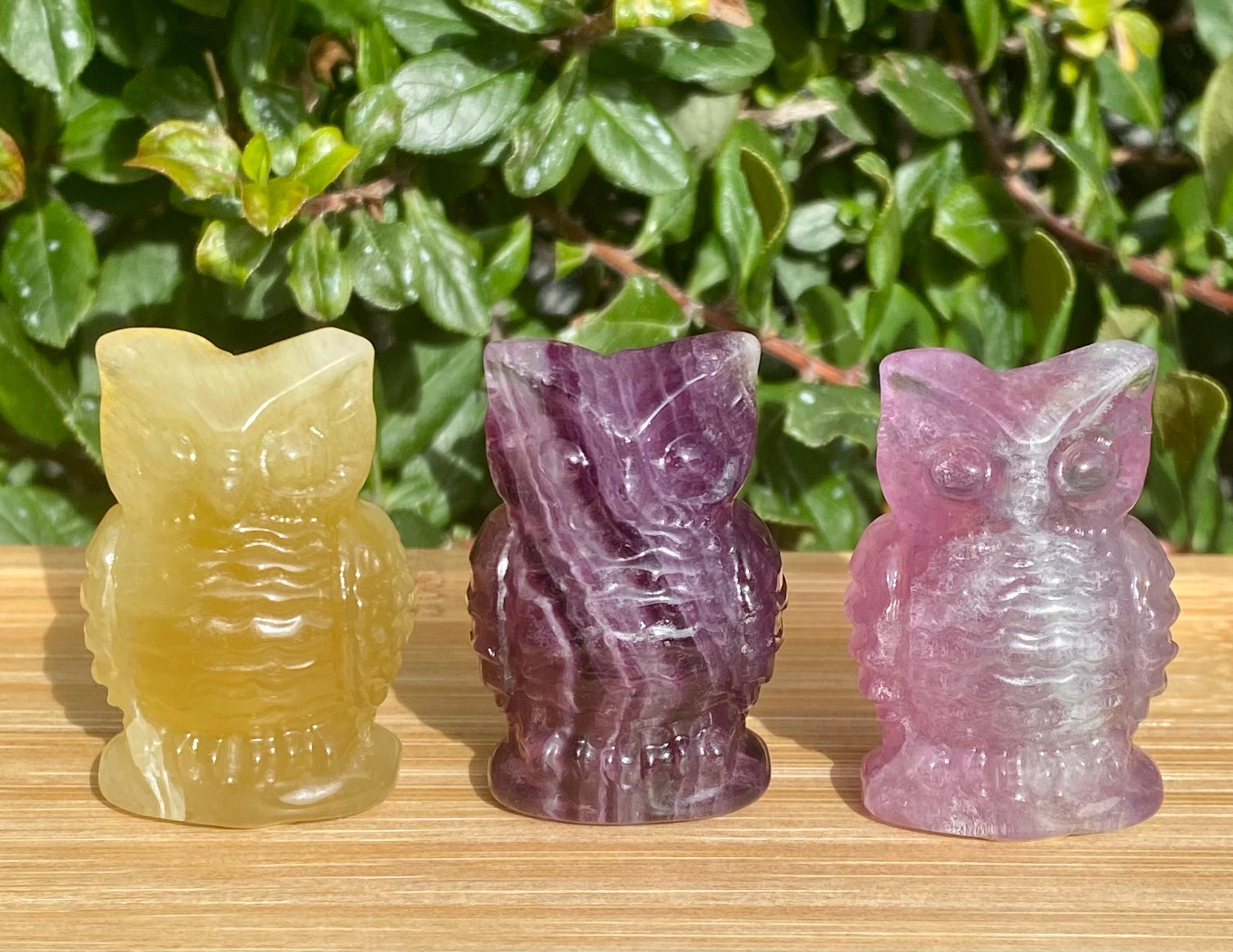 Rainbow Fluorite Owl