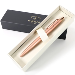 Gepersonaliseerde gegraveerde Parker Jotter-balpen - roségoud - kerstcadeau Vaderdag - vriend vriendin bruiloft voor hem haar stalknecht
