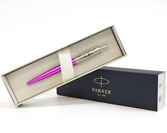 Personalised Engraved Parker Jotter Ball Pen - Pink - Fathers Day Christmas Gift - Boyfriend Girlfriend Wedding For Him For Her Wedding