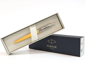 Personalised Engraved Parker Jotter Ball Pen - Orange - Fathers Day Christmas Gift - Boyfriend Girlfriend Wedding For Him Wedding Groomsman