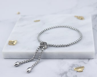 Personalised Engraved Name Initial Bracelet Bracelet Date - Christmas Gift Fathers Day -for her mum mother girlfriend - Silver Rosegold Gold