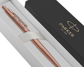 Personalised Engraved Parker Classic Ball Pen - Rose Gold - Christmas Gift Fathers Day - Boyfriend Girlfriend Wedding For Him Her Groomsman