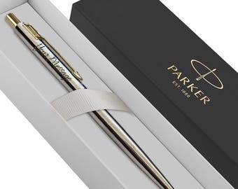 Personalised Engraved Parker Classic Ball Pen - Silver Gold -Christmas Gift Fathers Day - Boyfriend Girlfriend Wedding For Him Her Groomsman