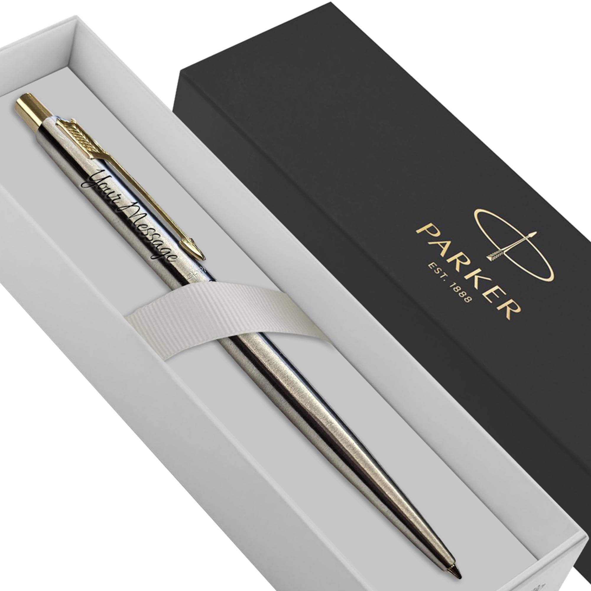 Personalised Engraved Parker Classic Ball Pen - Silver Gold -Christmas Gift Fathers Day - Boyfriend Girlfriend Wedding For Him Her Groomsman