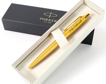 Personalised Engraved Parker Jotter Ball Pen - Gold - Christmas Gift Fathers Day - Boyfriend Girlfriend Wedding For Him Her Groomsman