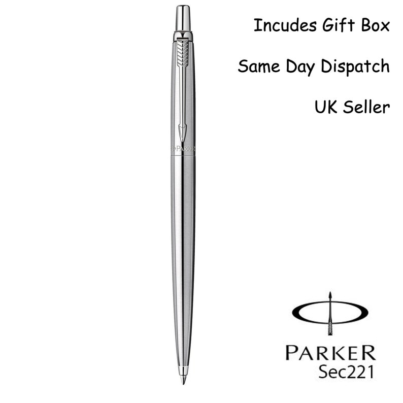 Personalised Engraved Parker Jotter Ball Pen Silver Fathers Day Boyfriend Girlfriend Wedding For Him Her Wedding Groomsman Christmas Gift image 2