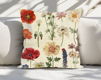 Bohemian Decorative Pillow (S.4), Throw Pillow, Cushion Cover, Vibrant Boho Decorative Pillows, Aesthetic Decorative Pillows For Home Decor.