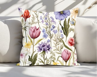 Bohemian Decorative Pillow (S.7), Throw Pillow, Cushion Cover, Vibrant Boho Decorative Pillows, Aesthetic Decorative Pillows For Home Decor.