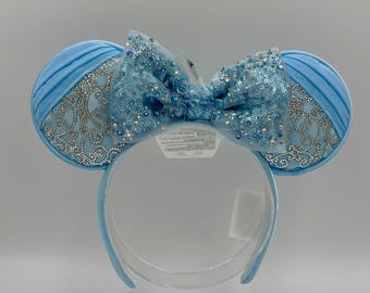 Rhinestone Cinderella Mouse Ears | Bedazzled Princess  Mouse Ears | Bling Cinderella Minnie Mouse Ears