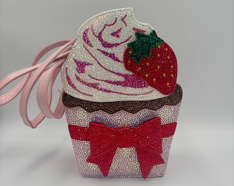 Rhinestone Cupcake Crossbody Bag | Bling Purse