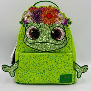 Pascal Loungefly backpack | Rhinestone Pacal Disney Bag | Bedazzled Loungefly | Blinged Tangled Loungefly