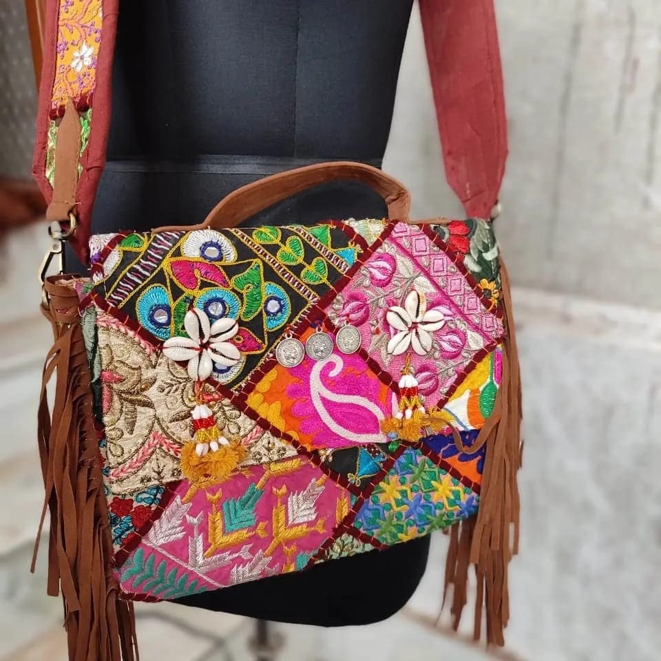 Ladies Bag Banjara Handmade Bag Sling Bag Embroidery Bag Patch
