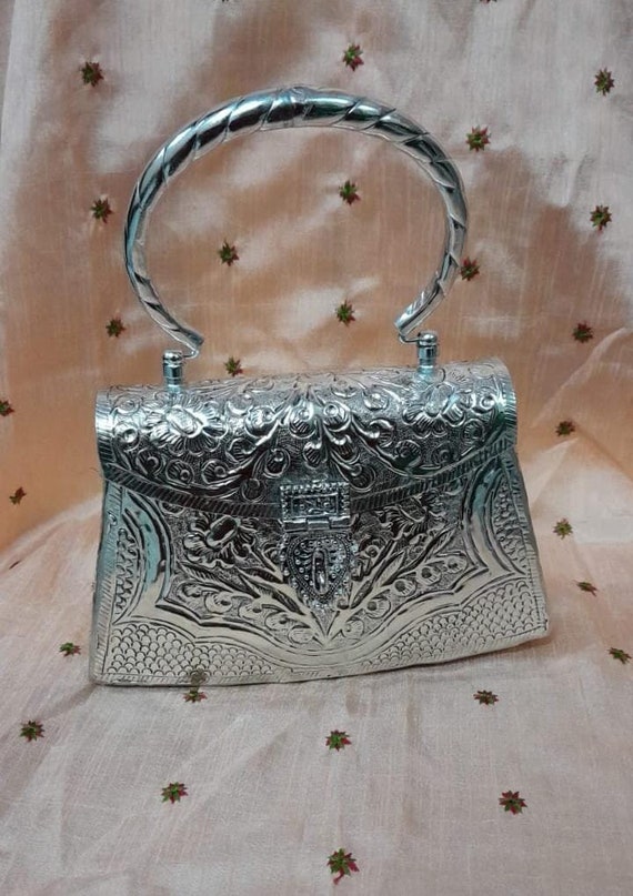 Buy Golden Metal clutches Vintage Handmade Bag Brass metal purse Hand clutch  Handbag for women Ethnic Bag Online at desertcartBolivia