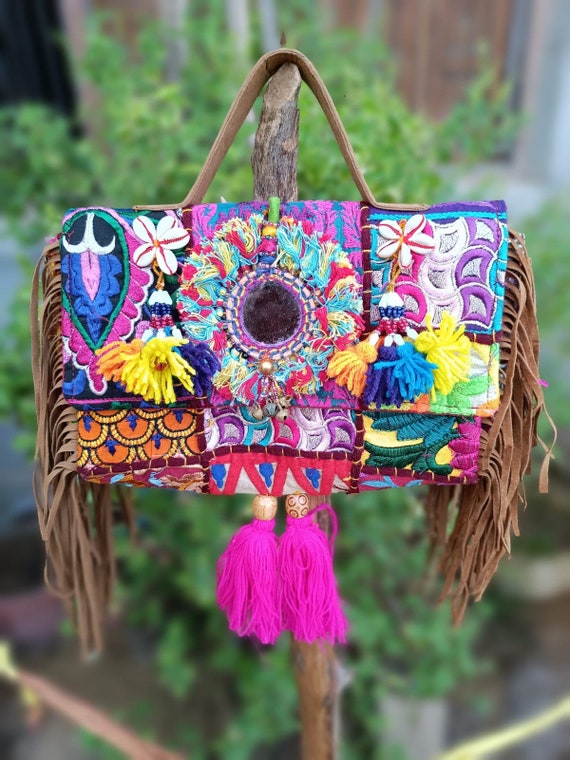 Tassel Shoulder Bag Shopping Bag Handmade Banjara 10 Piece Wholesale Lot |  eBay