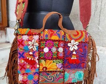 Banjara embroidery patch work  sling bag,Indian Banjara embroidered tote bag, Banjara bag, boho bag, Banjara shoulder bag, boho tote
