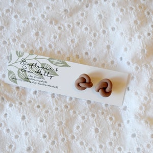 Knot Stud Polymer Clay Earrings