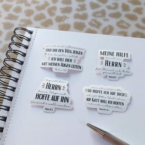 Sticker Vinyl Aufkleber Bibelvers Psalmen Altes Testament Ermutigung Christlich Glauben Jesus Bibel