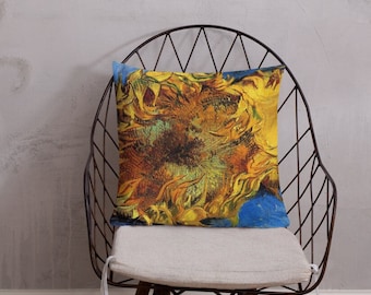 Girasoli doppio Van Gogh, cuscino da esterno con inserto