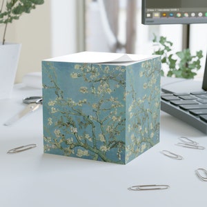 Cubo di note a tema Van Gogh Almond Blossom - 700 fogli di note adesive artistiche