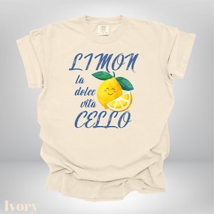 Limoncello Comfort Colors Tee, Refreshing Lemon Graphic Shirt, Italian Summer Shirt, Gift for Lemon Lovers, Italy Vacation Tee,Cocktails Tee