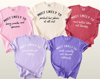 Mahjong Most Likely To Comfort Colors Shirt, Funny Mahjong Club Tee, Mahjong Game Night Tshirt For Mahjong Lover, Mahj Tournament Gifts