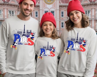 Disneyland Paris 2026 Family Sweatshirt, Group Family Holiday Vacation, Mickey And Friends Disneyland Paris Hoodie, Unisex Kids Disney Sweat