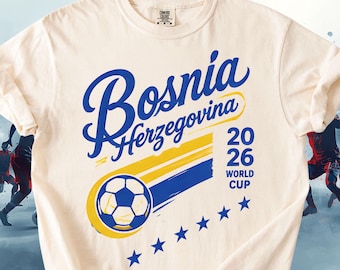 Comfort Colors Bosnia Soccer Shirt, Bosnia Football Fan Tee, Vintage Bosnia Sports Shirt, World Cup Fan Gift, Retro Game Day Outfit