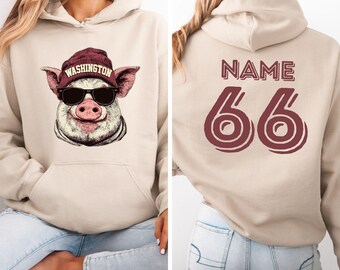 Custom Football Mascot Team Shirt, Eagles Cowboy Hawks Number & Name Sweatshirt, Football Fan Hoodie, Sports Shirt, Football Team Shirt