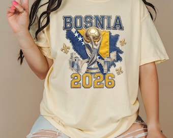 Bosnia Soccer Shirt, Retro Football Fan Tee, 2026 Game Day Outfit