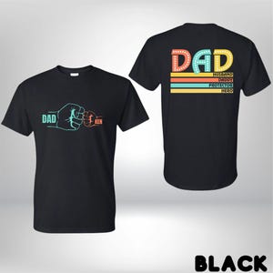 Custom Fist Bump Dad Two-Sided Shirt, Dad Shirt With Names, Father&#39;s Day Gift, New Dad Shirt, New Dad Gift, Personalized Daddy Fist Bump Tee