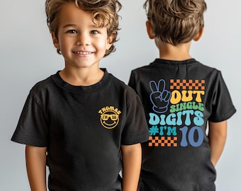 Custom In My Double Digits Era Shirt, 10 Birthday Girl Gift, 10 Year Old Birthday Tee, 10th Birthday Shirt, Birthday Girl Shirt