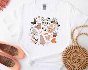 Disney Halloween Spooky Vibes Shirt, Mickey and Minnie Halloween Shirt, Spooky Season Shirt, Disneyworld Pumpkin Shirt, Disney Spooky Tee