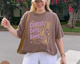 Comfort Colors Mahjong Shirt, Crack Dot Bam Shirt, Summer Mahjong Shirt, Gift for Mahjong Lovers, Mahjong Player Tee, Game Night Tshirts