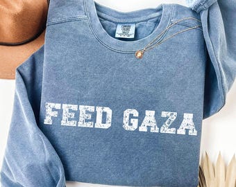 Comfort Colors® Feed Gaza Shirt, Stand With Palestine Tee, Human Rights Tee, Palestinian Lives Matter Tee Gift, Minimalist Palestine T-Shirt