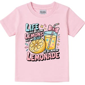 Life Gave Me Some Lemons But My Jesus He Be Makin' Lemonade Shirt, Christian T-Shirt, Faith Shirt, God's Got My Back, Funny Lemonade Tee image 3