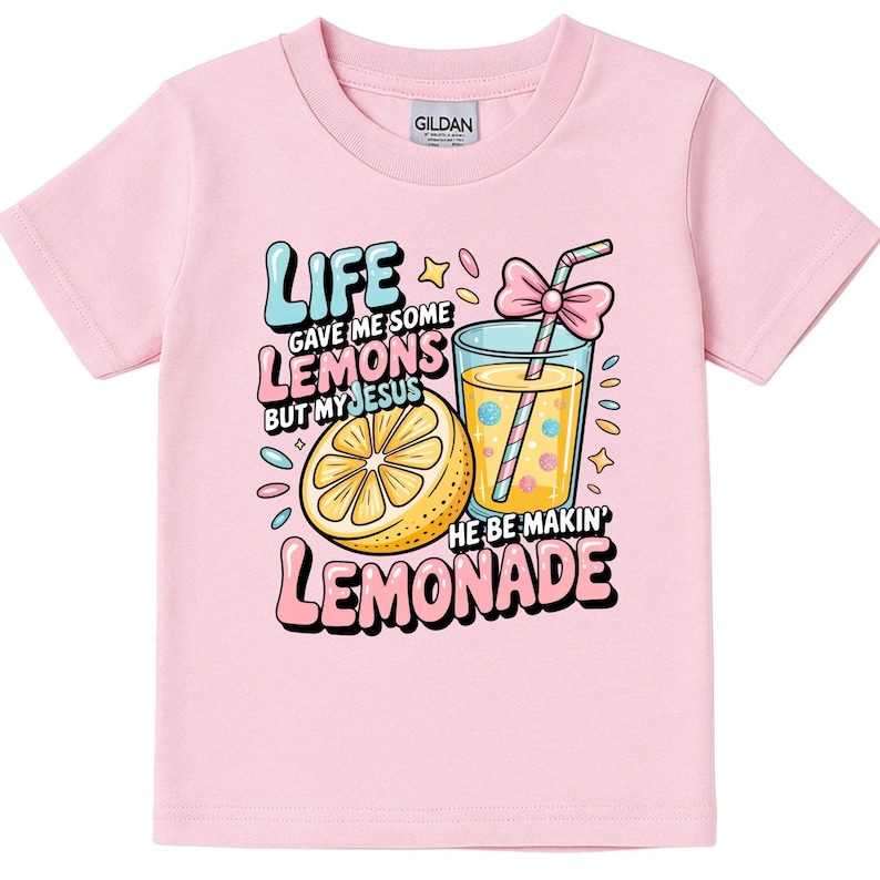 Life Gave Me Some Lemons But My Jesus He Be Makin' Lemonade Shirt, Christian T-Shirt, Faith Shirt, God's Got My Back, Funny Lemonade Tee image 3